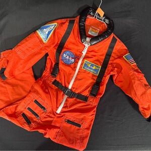 NASA kids Orange astronaut Flight Suit Costume size 4-6